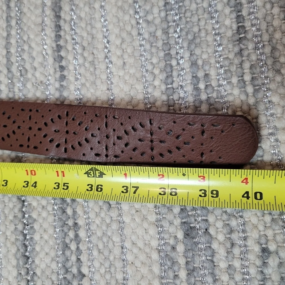 Vintage style brass bejeweled belt